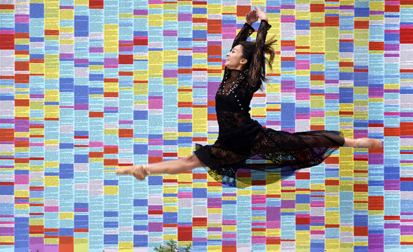 Ballet Dancer in front of the wall of lies