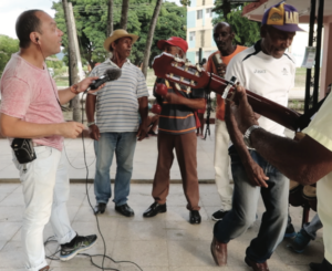 Gianluca Tramontana with Cuban musicians