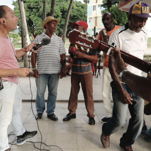 Gianluca Tramontana with Cuban musicians