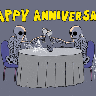 Happy Anniversary skeletons